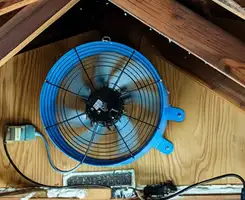 attic fan services with installed attic ventilation fan system in Worcester, MA